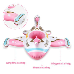 Swimbobo pink airplane float in use inspires playful imagination