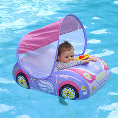 Swimbobo Toddler Car Float with steering wheel for engaging, safe water play.