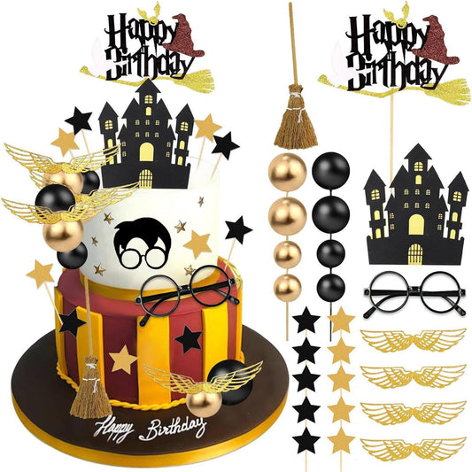 SWIMDOG wizard cake topper castle decor for magical cake styling and instant party flair