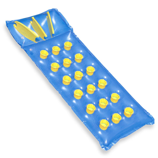 Swimline 9035 inflatable pool mattress with 18 air pockets for plush lounging