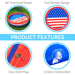 Swimline Americana pool uses BPA-free PVC for skin-friendly outdoor sessions.