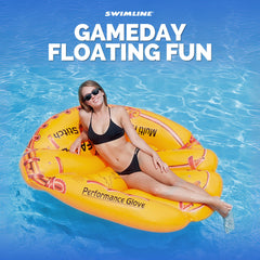 Swimline Baseball Glove Float lets you sunbathe comfortably while floating.