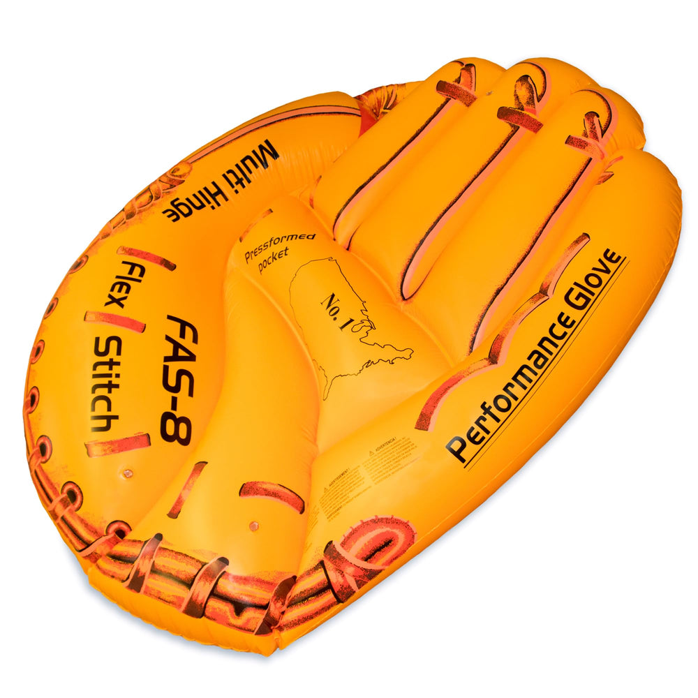 Swimline Glove Float supports tummy-tan lounging on sunny days.