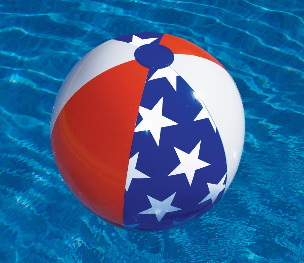 Swimline beach ball compact and easy to deflate for quick storage.