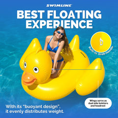 Swimline 90620 ducky float with stable base and wings