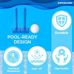 Swimline Original easy-fill bases speed setup and keep the net steady