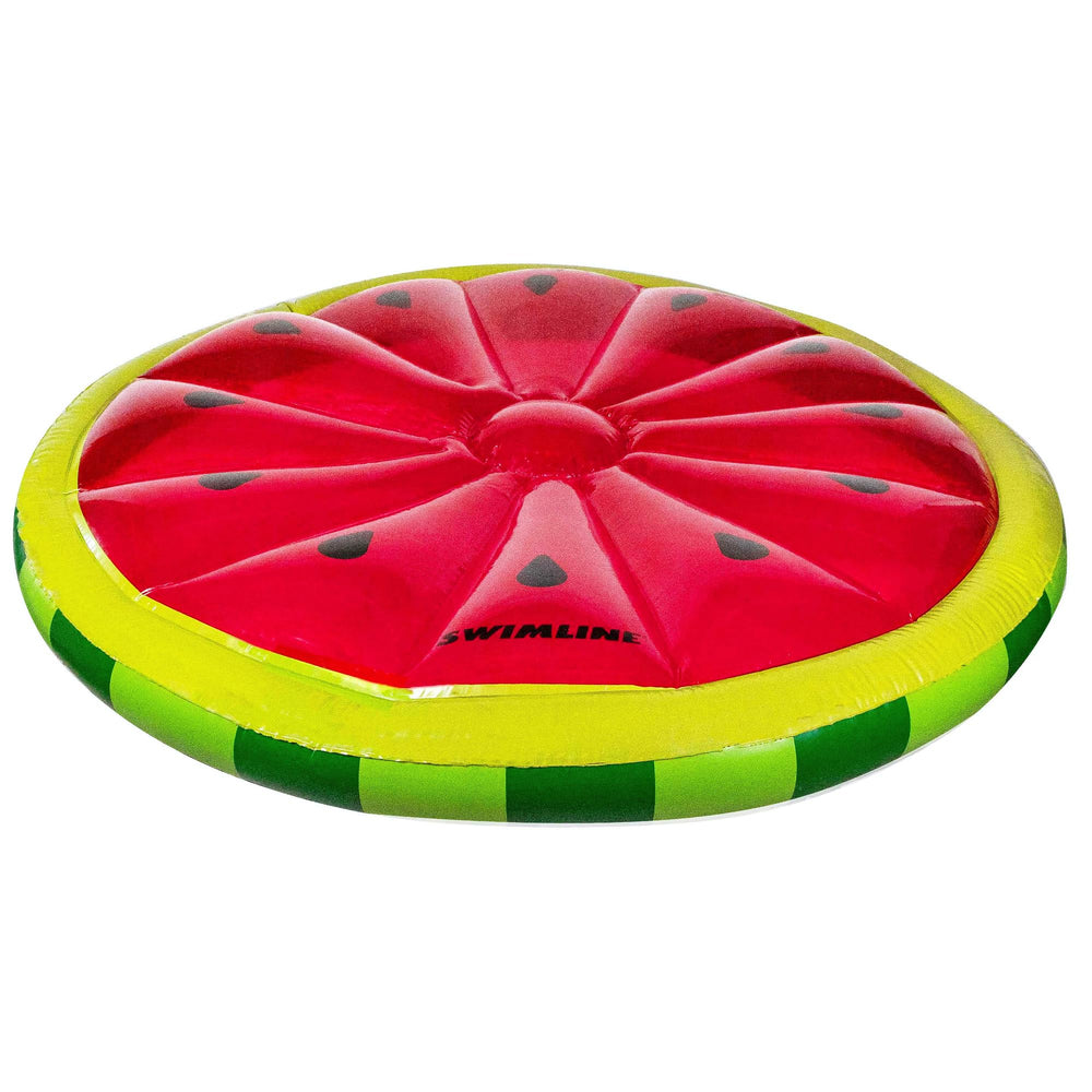 Swimline Watermelon Slice Floating Pool Island, 60-inch diameter, a spacious lounge for sunny pool days.
