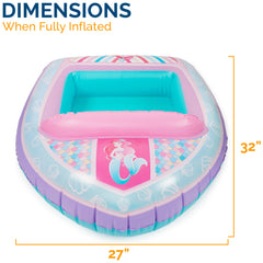 SwimWays Ariel inflatable boat floating on water for a safe, dry experience.