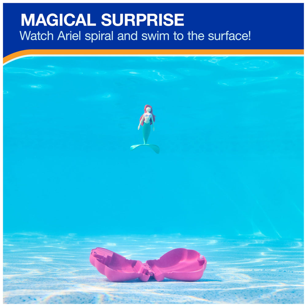 SwimWays Ariel Dive N’ Surprise action with spiral swim movement.