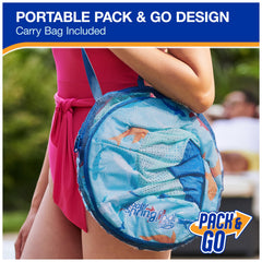 SwimWays Baby Spring Float Mesh Seat supports gentle kicking and underwater exploration.