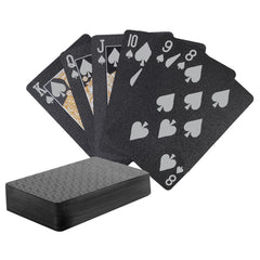 SWINILAYA black playing cards with durable PVC construction for long-lasting play