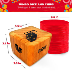 SWOOC New Zealand pine dice crafted from sustainable wood for durability