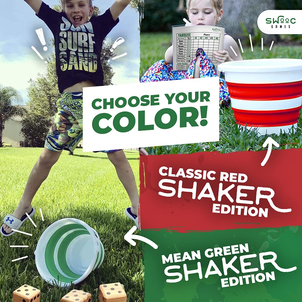 SWOOC red collapsible bucket with lid for easy transport