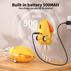 SWTOIPIG Yellow octopus lights up with music for joyful moments.