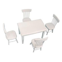SXFSE 1:12 white chair set enhances miniature dining spaces