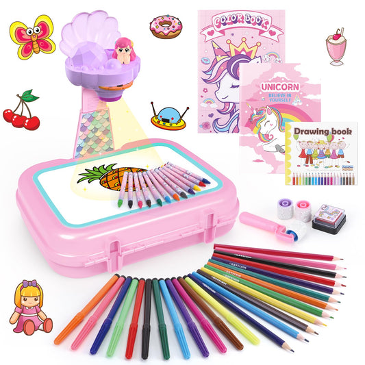 Syahro Mermaid Drawing Projector Table for guided tracing and creative play.