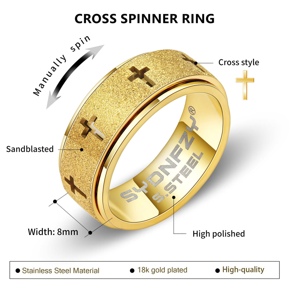SYDNFZY ring features an 8mm spinner mechanism to ease tension during tasks