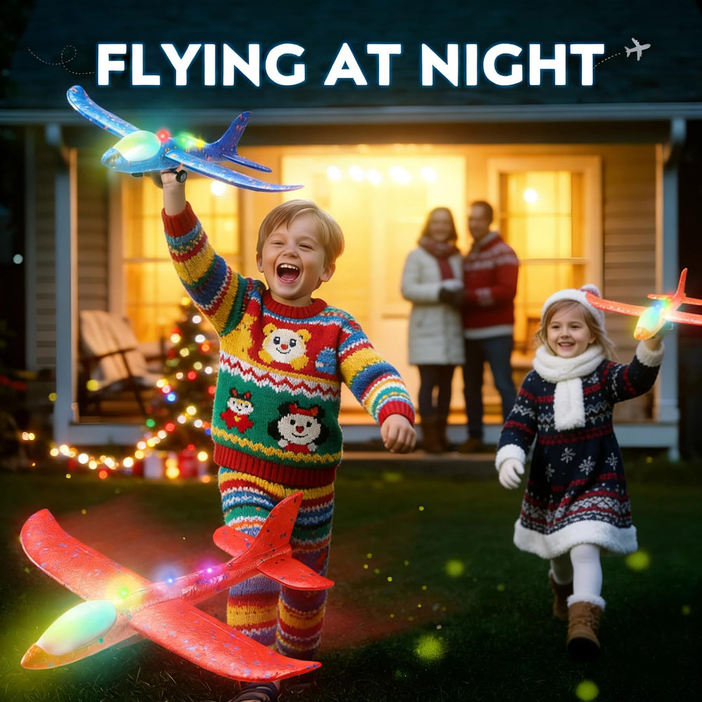 SYHLN LED foam glider planes in flight for outdoor fun