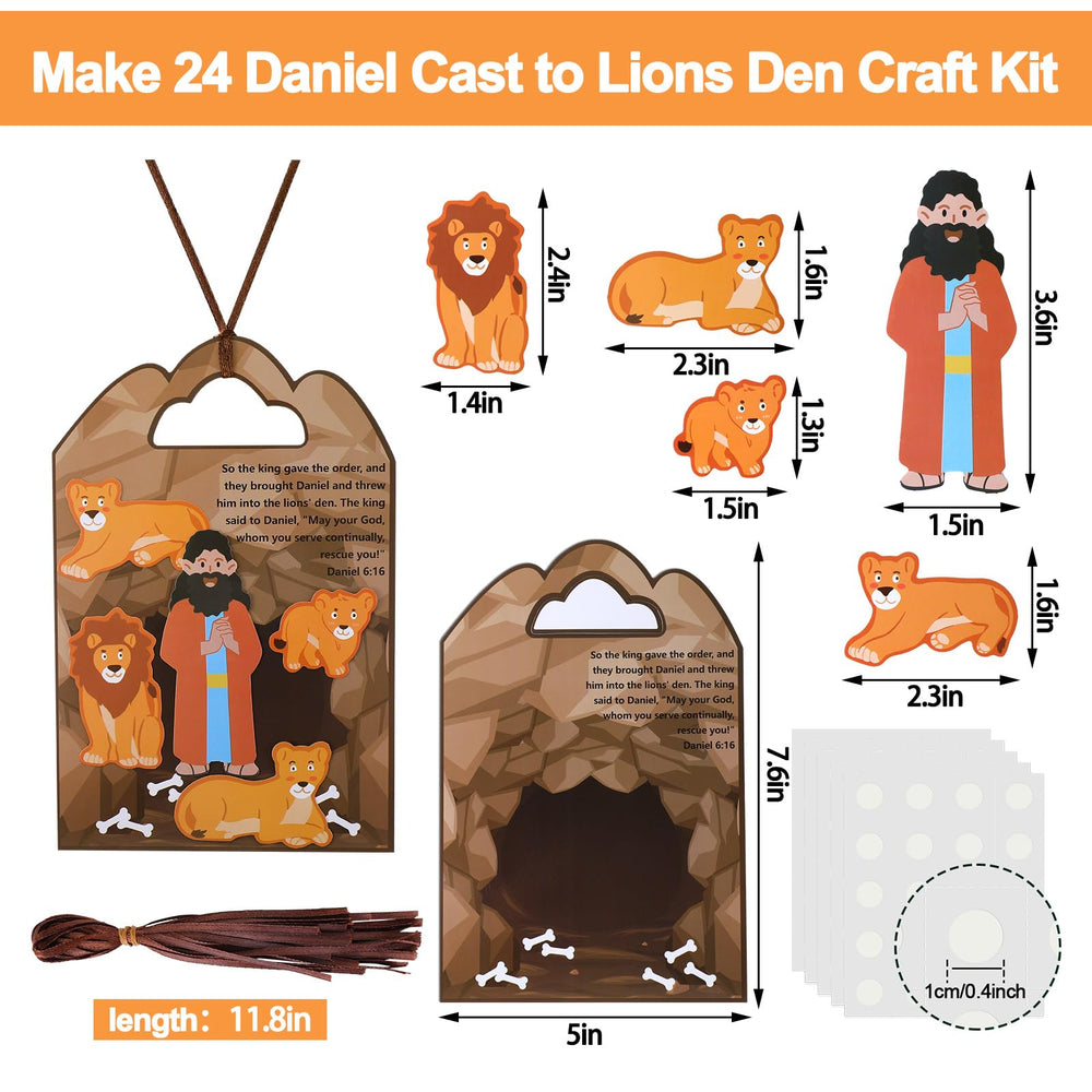 Syhood Daniel figure and lion craft pieces for hands-on Bible crafts