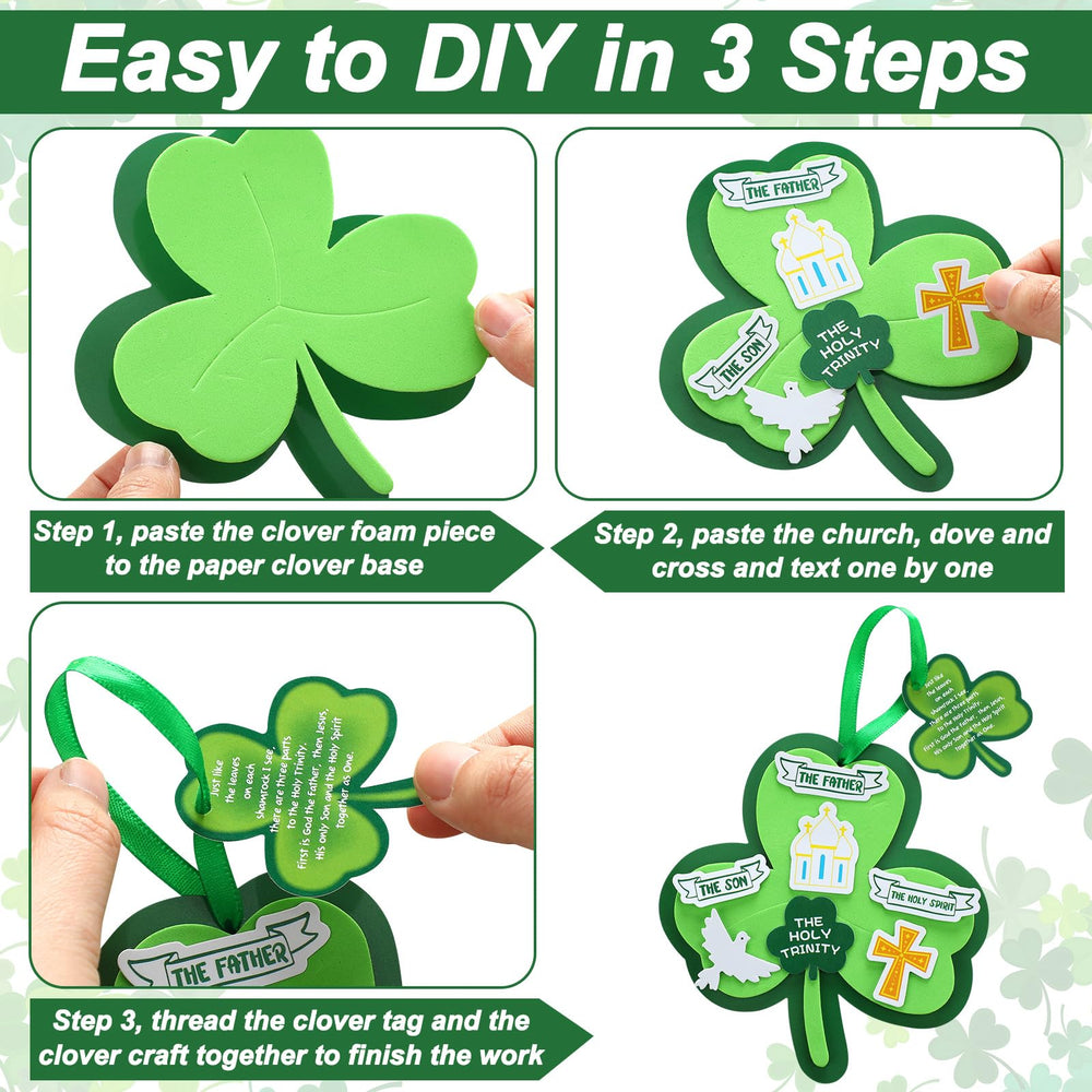 Syhood paper clover base for easy St Patrick's crafts