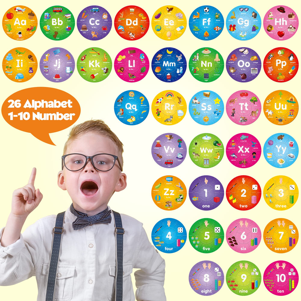 SYNARRY Alphabet letters with images on pieces to boost vocabulary