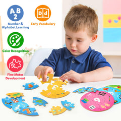 SYNARRY Child solves puzzle to improve focus and hand-eye coordination