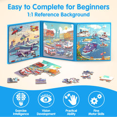 SYNARRY magnetic puzzle close-up shows durable, kid-safe pieces.