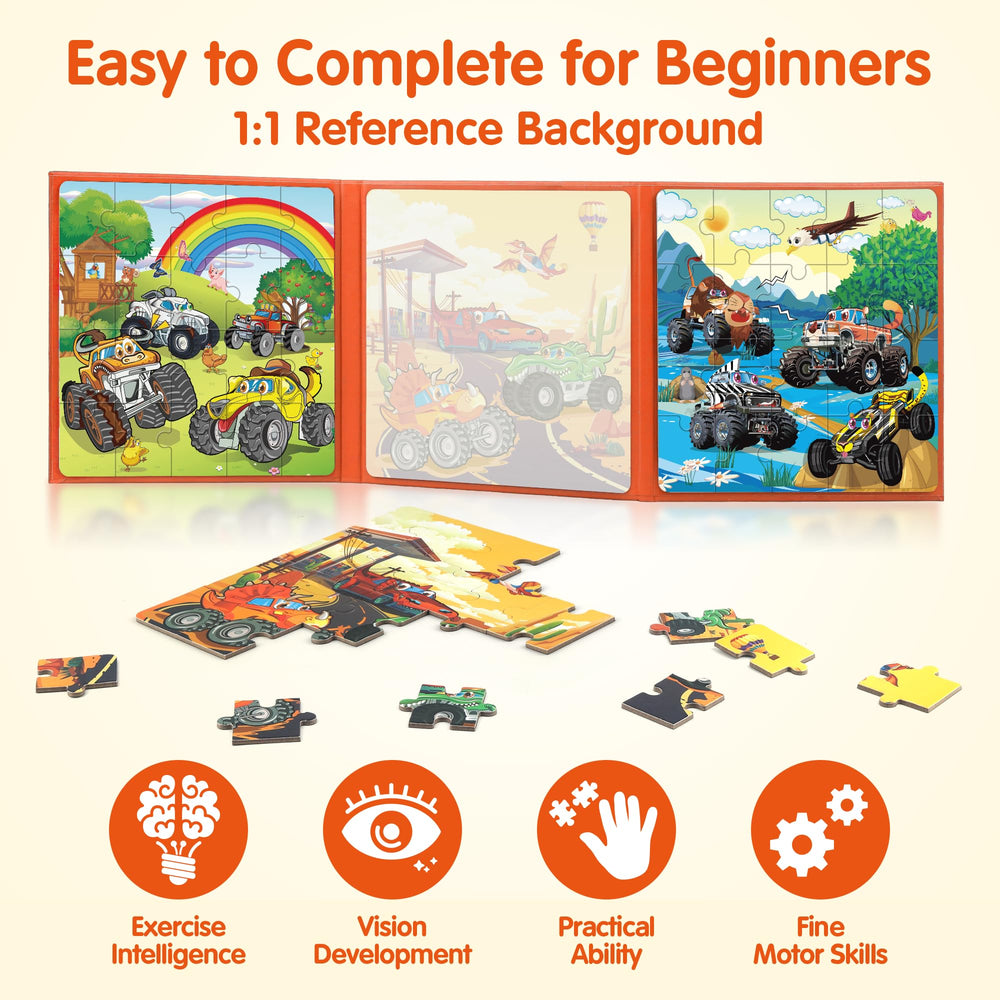 SYNARRY magnetic puzzles travel design fits cars and planes
