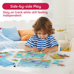 SYNCFUN border-frame helps keep pieces in place during assembly