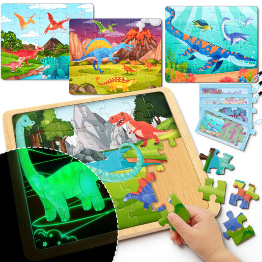 SYNCFUN dinosaur forest scene puzzle boosts early motor skills