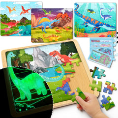 SYNCFUN dinosaur forest scene puzzle boosts early motor skills