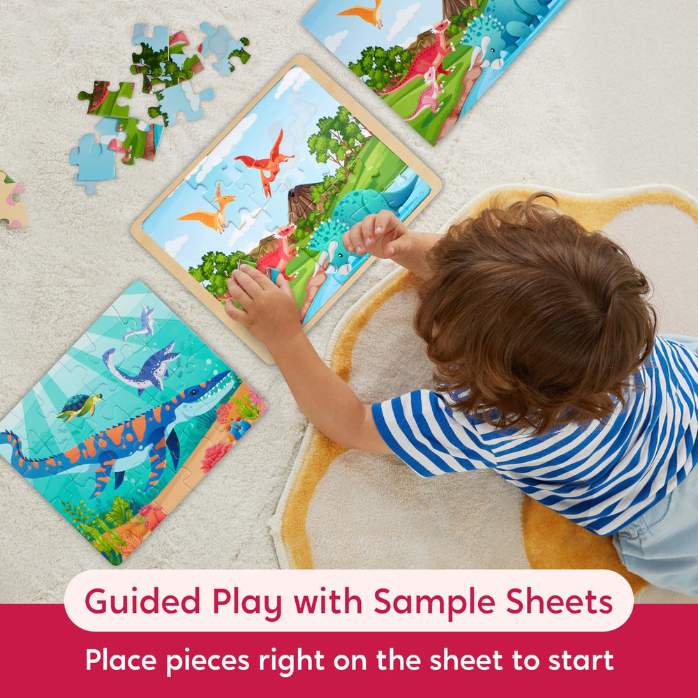 SYNCFUN dinosaur ocean scene puzzle supports spatial awareness
