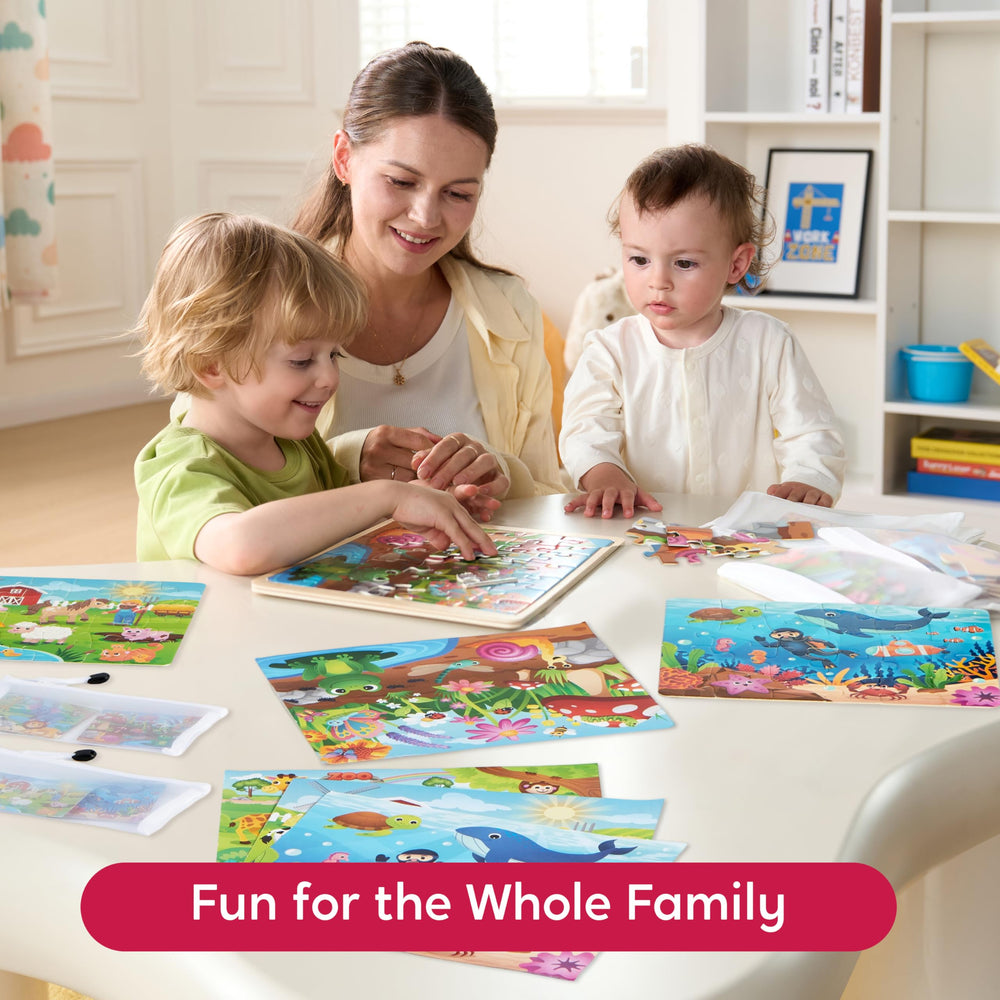 SYNCFUN kids enjoying puzzle play builds confidence and independent focus.