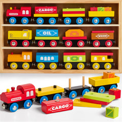 SyncFun Montessori train engine for imaginative play and fine motor development.