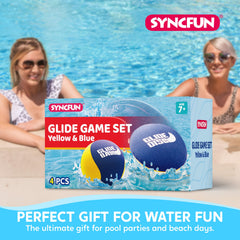SYNCFUN yellow and blue colors brighten every pool party.