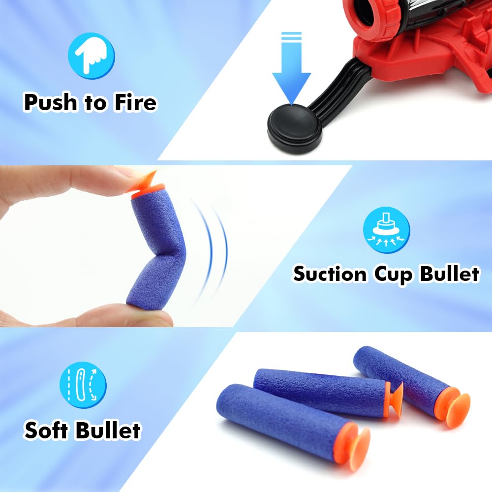 Syryia Spider Web Shooters darts pack with soft foam tips for safe play