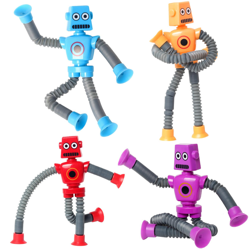 SYSAMA telescopic suction cup robot toy for sensory play and focus
