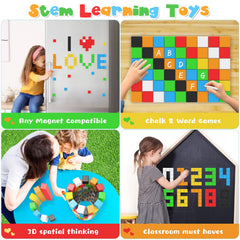 SYSKENI magnetic blocks 3D shapes for imaginative play and spatial awareness