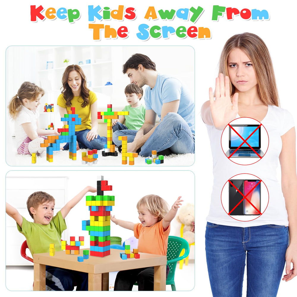 SYSKENI magnetic blocks bright colors support color recognition and sorting