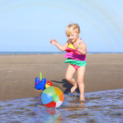 SYZ rainbow beach ball used as party decor and favors