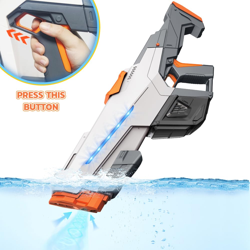 SZBZ water gun reaches up to 32 feet for longer distance shots.
