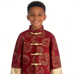 SZCQ boys red festive design echoes Chinese New Year style and joy.