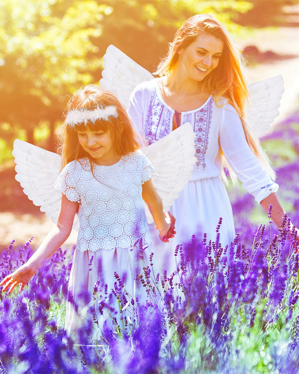 SzJias angel wings for girls, side view shows lightweight comfort.