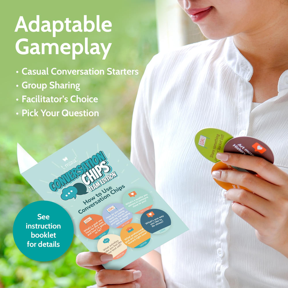 T MARIE Conversation Chips three levels accommodate different comfort zones and sharing.