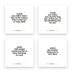Dinnertime prompts from TableTopics promote attentive listening and connection.
