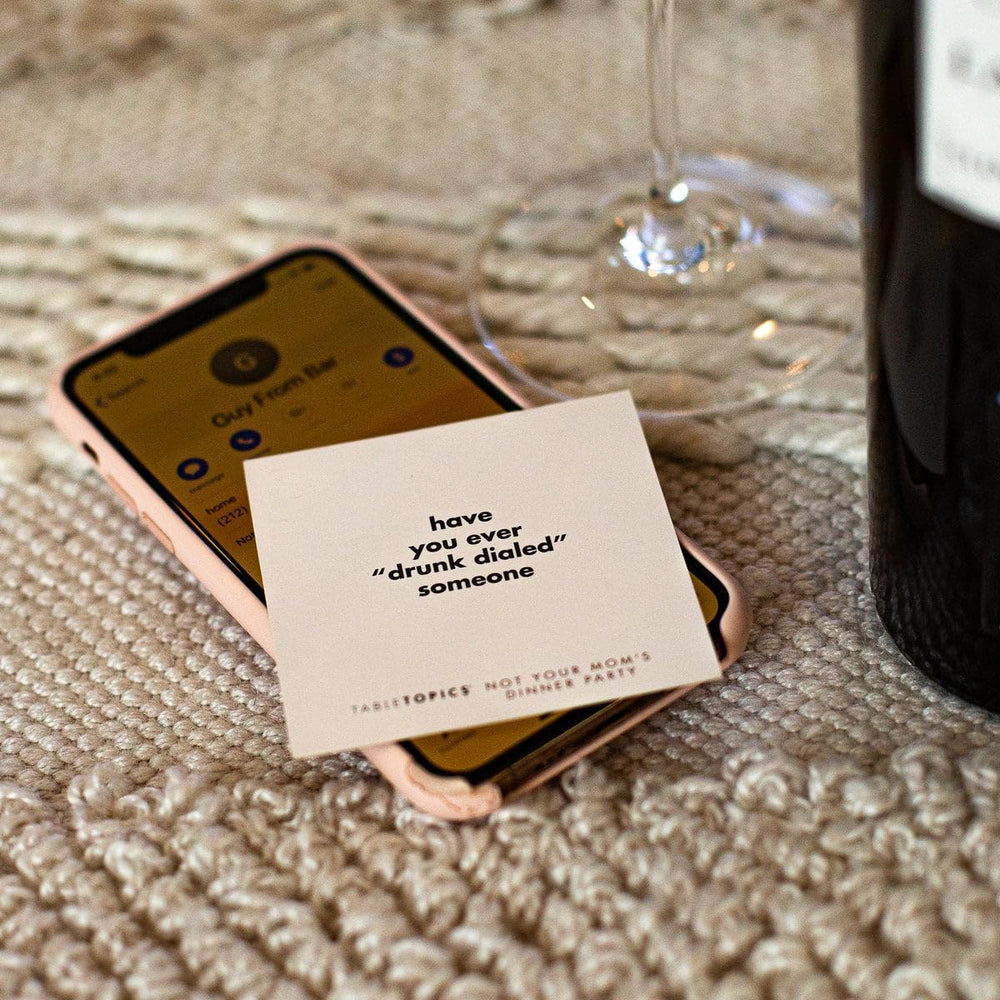 TableTopics Not Your Mom’s Dinner Party fosters connection through meaningful conversation.
