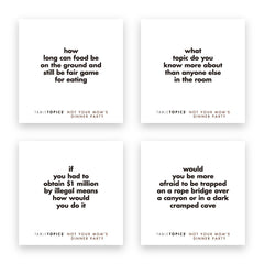 TableTopics Not Your Mom’s Dinner Party gift-ready packaging makes a thoughtful host gift.