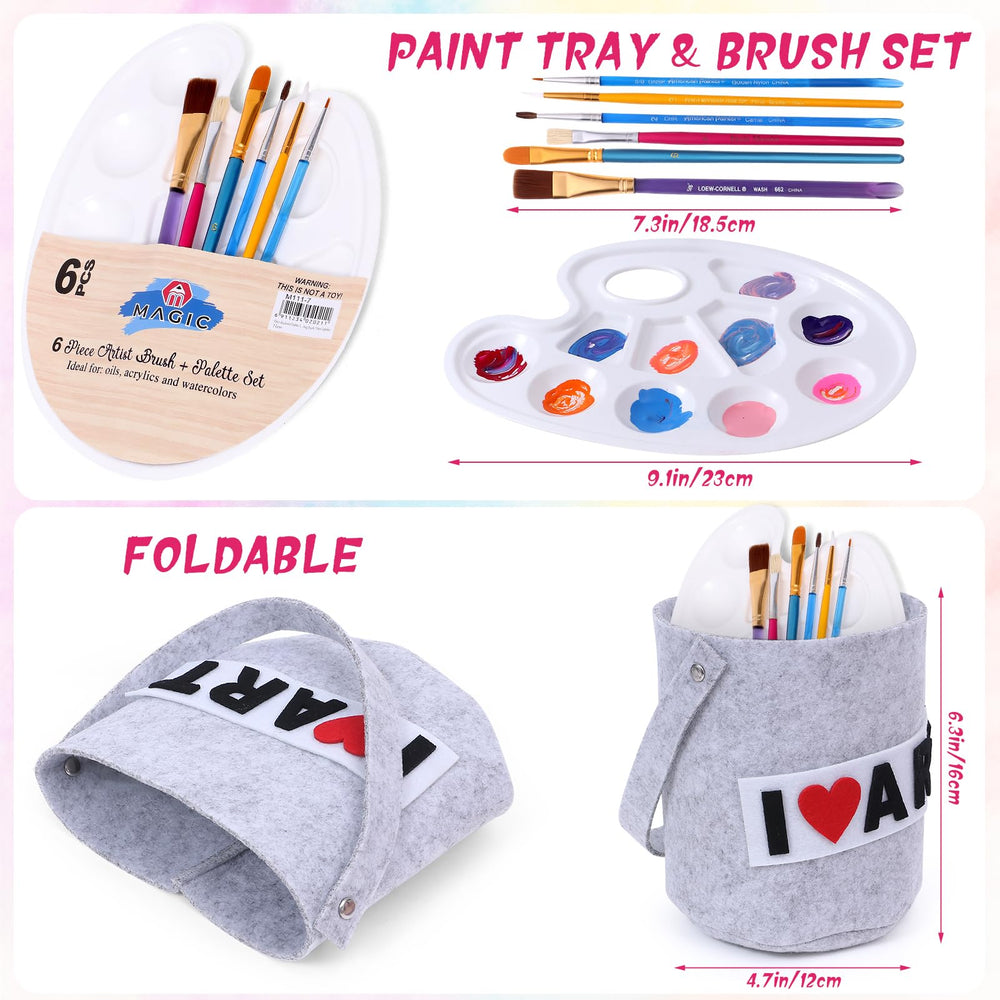 Tacobear Kids Artist Costume brush set for imaginative art sessions