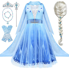 Tacobear princess dress set blue dress with white spots for imaginative play.
