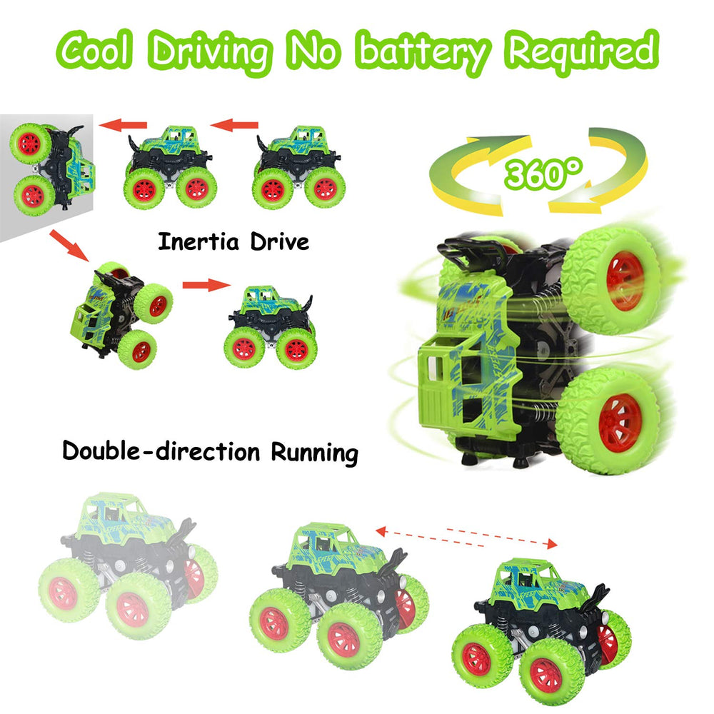 taessv Monster Truck friction-push in action demonstrates battery-free motion